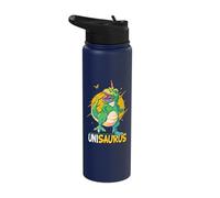Unisaurus Funny Unicorn Tyrannosaurus T-Rex Dinosaur Stainless Steel Insulated Water Bottle