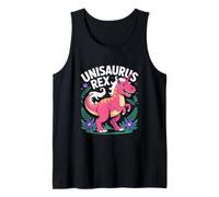 Unisaurus Rex Fun Pink Dinosaur Unicorn Tank Top