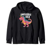Unisaurus Rex Mischievous Cute Creature Zip Hoodie