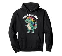 Unisaurus Rex Rainbow Unicorn Dinosaur Fun Pullover Hoodie