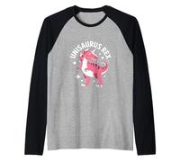 Unisaurus Rex Unicorn Dinosaur Magic Raglan Baseball Tee