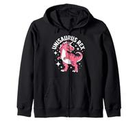 Unisaurus Rex Unicorn Dinosaur Magic Zip Hoodie