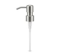 unisence Glass Soap Dispenser Pump for Kitchen, Hand and Dish Soap Dispenser Pump Silver (Silver)