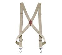 Unisex 1 inch two clip hook buckle back strap elastic elastic side clip back strap versatile clothing suspenders, Beige, One size