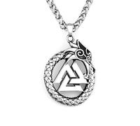 unisex 316L Casting Viking Personality Creative Dragon Triangle Symbol Totem Amulet Men's Pendant Wholesale gifts