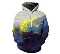 Unisex 3D Cat Prints Hoodie Womens Long Sleeve Autumn Winter Outwear Mens Animal Print Fashion Pullover Hooded Sweatshirt Jacket for Adult Youth