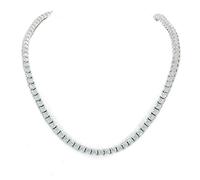 Unisex 3mm Real Solid 925 Sterling Silver Tennis Chain One Row Choker Necklace 16-24" Bracelet 6.5-8'' Anti-Tarnish, Small 3mm, Sterling Silver, Cubic Zirconia