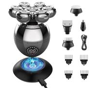 Unisex 5-in-1 Waterproof Wet/Dry Electric Shaver with Seven Blades - All-Weather Cleansing and Refreshing Care, one Machine unlocks Multiple Shaving Experiences
