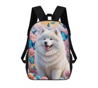 Unisex A Whimsical Cartoon-style Image of A Samoyed Dog, Featuring A Playful Character Design Wit 17 Inch Backpack 3d Printed Travel Backpack Casual Laptop Backpack Lightweight SchoolBag for Men Wome
