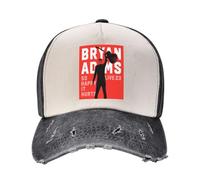 Unisex Adams Canadian Rock Singer Bryan Baseball Caps Adjustable Vintage Dad Hats Color-Block Denim Trucker Cap for Man Woman