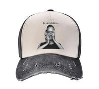 Unisex Adams Canadian Rock Singer Bryan Baseball Caps Adjustable Vintage Dad Hats Color-Block Denim Trucker Cap for Man Woman