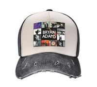 Unisex Adams Canadian Rock Singer Bryan Baseball Caps Adjustable Vintage Dad Hats Color-Block Denim Trucker Cap for Man Woman