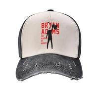 Unisex Adams Canadian Rock Singer Bryan Baseball Caps Adjustable Vintage Dad Hats Color-Block Denim Trucker Cap for Man Woman