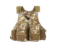 Unisex Adjustable Fly Fishing Vest High Buoyancy Portable Breathable Mesh Multi-Pocket for Kayaking Fishing Boating Water Activities(A)