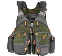 Unisex Adjustable Fly Fishing Vest High Buoyancy Portable Breathable Mesh Multi-Pocket for Kayaking Fishing Boating Water Activities(F)