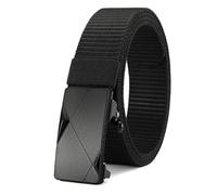Unisex Adjustable Nylon Waist Belt 125cm, Tactical Outdoor Belt with Plastic Buckle,Nlwy-11,125