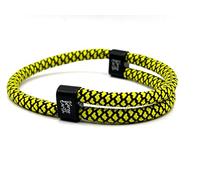 Unisex Adjustable Rope Bracelet - Durable Waterproof Surfer Fashion Bracelet for Men - Handmade Paracord Bracelets - Survival Adjustable Bracelet - Bracelets for men and Women (Yellow & Black)