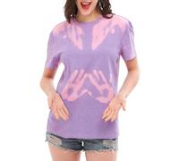 Unisex Adult Color Changing Short Sleeve T-Shirts Men and Women Heat Reactive Novelty Top Tees, Purple to Pink, XL