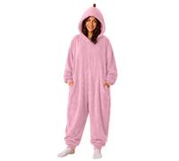 Unisex Adult Fleece Onesie Cute Pumpkin Zip Up Thermal Plush Flannel Pajama | thick fleece pyjamas women Plus Size Cosy One Piece Theme Party Hooded Sleepwear Cosplay Halloween Autumn Winter Nightwear