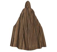 Unisex Adult Halloween Hooded Cloak - Wood Grain Full Print Costume Cape for Parties, Carnivals, Comic Exhibitions