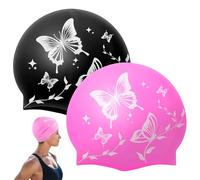 Unisex Adult Swimming Cap, Comfortable and Lightweight Swimming Hat, Elastic and Durable Silicone Swimming Cap, Swimming Hat Suitable for Both Short and Long Hair