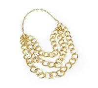 Unisex Adults Fancy Dress Party Accessory Gangster 80's Mr T Style Gold Chain Uk