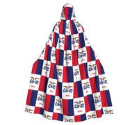 Unisex Adults Iowa State Flag Print Long Hooded Cloak Cosplay Costumes For Parties And Theme Events