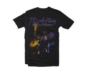 Unisex-adult's Official Prince Purple Rain T Shirt - Large, (Black)