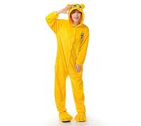 Unisex Adventure King Finn the Human Jake the Dog Onesie Fancy Dress Costume Hoody Pyjama Sleep wear Carnival Costume Jake the Dog, XL(height 180cm-190cm)