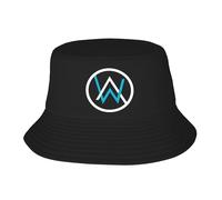 Unisex Alan DJ Bucket Music Caps Adult Double Layer Bucket Hat Sun Protection Outdoor Hat Foldable & Essential for All Seasons
