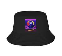 Unisex Alan DJ Bucket Music Caps Adult Double Layer Bucket Hat Sun Protection Outdoor Hat Foldable & Essential for All Seasons