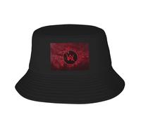Unisex Alan DJ Bucket Music Caps Adult Double Layer Bucket Hat Sun Protection Outdoor Hat Foldable & Essential for All Seasons