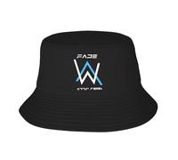 Unisex Alan DJ Bucket Music Caps Adult Double Layer Bucket Hat Sun Protection Outdoor Hat Foldable & Essential for All Seasons