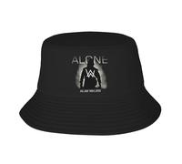 Unisex Alan DJ Bucket Music Caps Adult Double Layer Bucket Hat Sun Protection Outdoor Hat Foldable & Essential for All Seasons