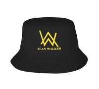 Unisex Alan DJ Bucket Music Caps Adult Double Layer Bucket Hat Sun Protection Outdoor Hat Foldable & Essential for All Seasons