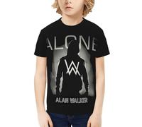 Unisex Alan DJ Shirt Walkers Tops Tshirts Teenager Graphic Summer Tees Multi-Sided Printed Short Sleeve Shirt Multicoloured S