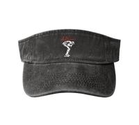 Unisex Alternative Metal Band Visor Adjustable Vintage Washed Denim Visors Empty Top Baseball Cap for Women Men