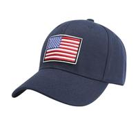 Unisex American Flag Baseball Caps Embroidered Cotton National Pride Low Profile Adjustable Dad Cap Golf Tennis Trucker Caps for Women Men Navy