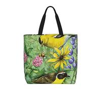 Unisex American Goldfinch Reusable Foldable Casual Stylish Grocery Shopping Shoulder Bags Tote Bag For Beach Travel Work School