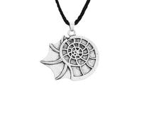 Unisex Ammonoidea Shell Pendant Necklace Seaman Sea Shell Necklace Bohemia Sailor's Jewelry Celtic Women Men Necklaces fashion gifts