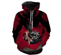 Unisex Anime Black Clover Casual Long Sleeve Hoodie Asta Zipper Sweatshirts