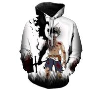 Unisex Anime Black Clover Casual Long Sleeve Hoodie Asta Zipper Sweatshirts