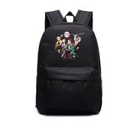 Unisex Anime Demon Tanjiro Nezuko Slayers Backpack Printed Schoolbag Lightweight Nylon Daypack for Kimetsu no Yaiba Anime Lovers