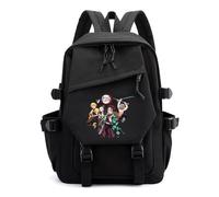 Unisex Anime Demon Theme Slayer Nylon Waterproof Backpacks Lightweight Schoolbags Fashion Casual Daypack for Teen Girls Boys Women