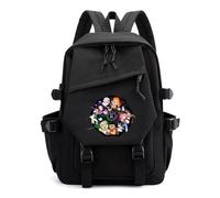 Unisex Anime Demon Theme Slayer Nylon Waterproof Backpacks Lightweight Schoolbags Fashion Casual Daypack for Teen Girls Boys Women