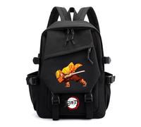 Unisex Anime Demon Theme Slayer Nylon Waterproof Backpacks Lightweight Schoolbags Fashion Casual Daypack for Teen Girls Boys Women