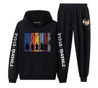 Unisex Anime Mashle: Magic and Muscles Hoodie Trousers Tracksuits Burnedead Mash Long Sleeve Sweatshirt Elastic Waist Jogging Pants 2 pcs/Set