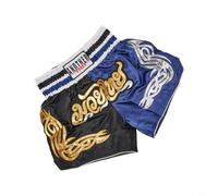 Unisex Anotherboxer Boxing Shorts Engineered for Muay Thai MMA Kickboxing Performance with Enhanced Airflow and Flexible Waistband (3XL Black+Blue)