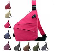 Unisex Anti-theft Shoulder Messenger Bag Tear Friction Thick Fabric Adjustable Breathable Strap Sturdy Accessories
