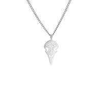 Unisex Antique Large Crow Skull Pendant Necklace Magpie Skull Unique Gift Bird Skull Stainless Steel Necklaces For Men Gift fashion
